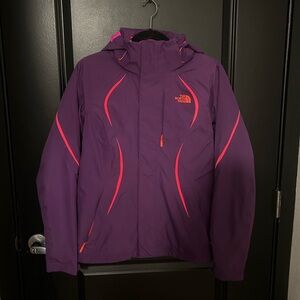 The North Face Women's Purple and Pink Ski Jacket